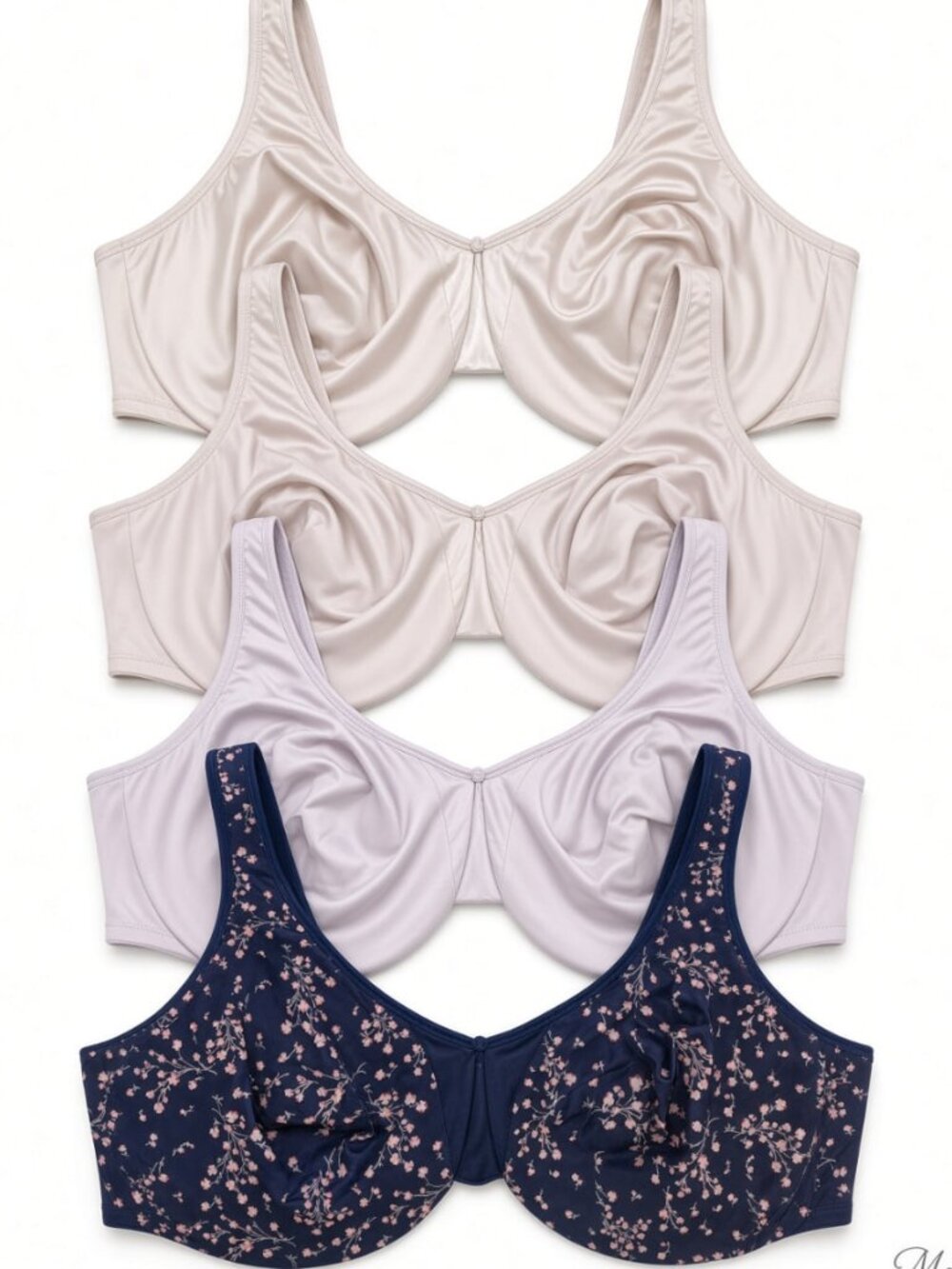 Warner's Cloud 9 bras, size 42DD, used and in good condition. Set of four.